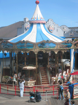 A carousel on Pier 39