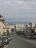 Looking down a street in Pacific Heights