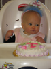 Enjoying her cake