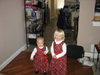 In their Christmas dresses