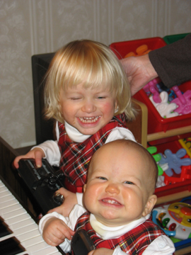 Being silly on the piano