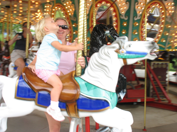 Looking up in the carousel