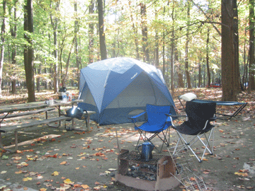 Our campsite at Elk Neck