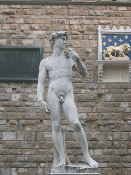 A replica of David