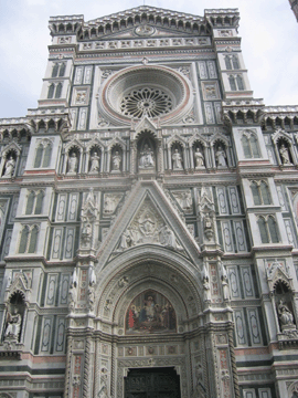 Looking up at the Florence Duomo