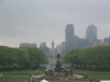Looking down the Ben Franklin Parkway towards City Hall