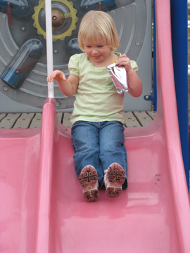 Kaitlyn loving the slide
