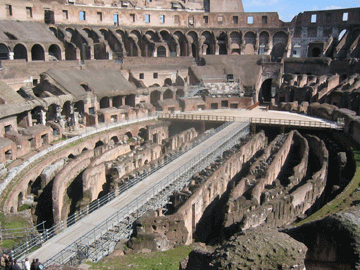 The (missing) floor of the Colosseum