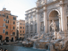 Side view of the Trevi Fountain