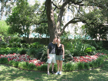 A garden at the Alamo