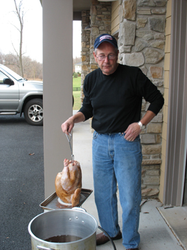 Uncle Rick with the turkey