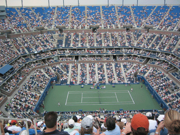 View from the top of Arthur Ashe Stadium