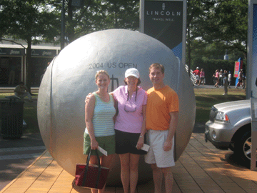 Amy, Mom, and Mike outside