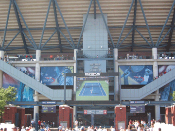 A view of Arthur Ashe Stadium