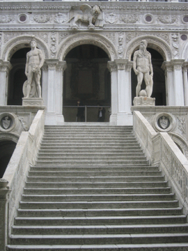 A stairway in the inner courtyard of Doge's Palace