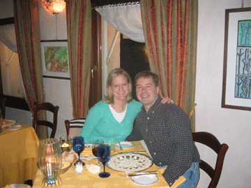 At our last dinner in Venice