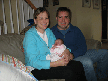 Posing with Mom and Dad