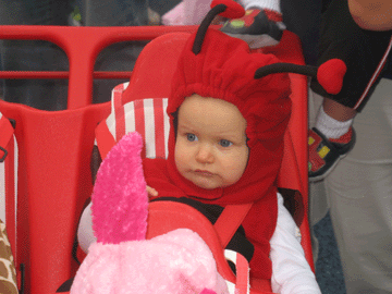 Close up in her costume